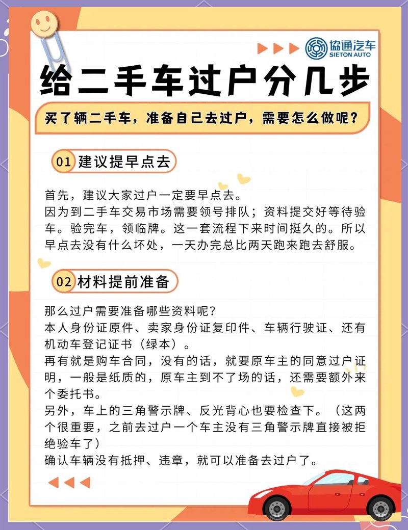 二手车过户全流程详解：轻松完成买卖无忧